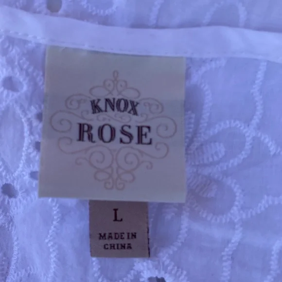 Knox Rose | White Lace Top Size L. | MK 15 - Picture 10 of 16
